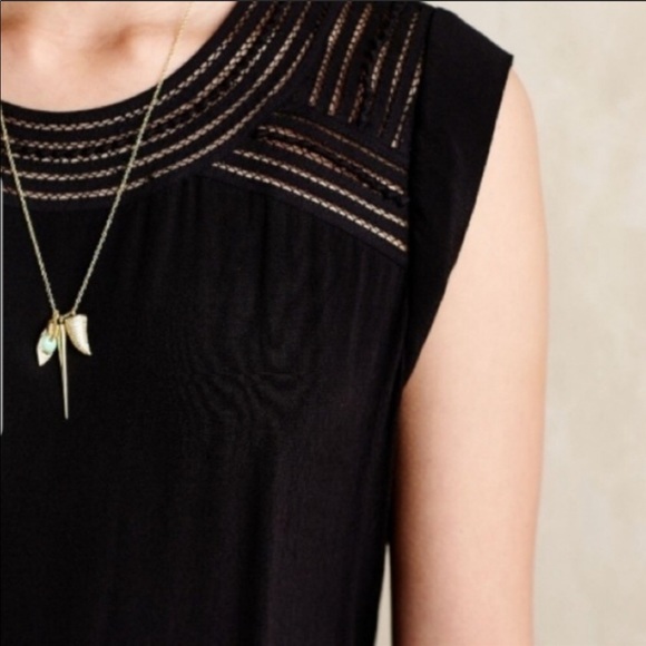 Anthropologie Tops - Anthropologie Meadow Rue Sanna Black Lace Blouse